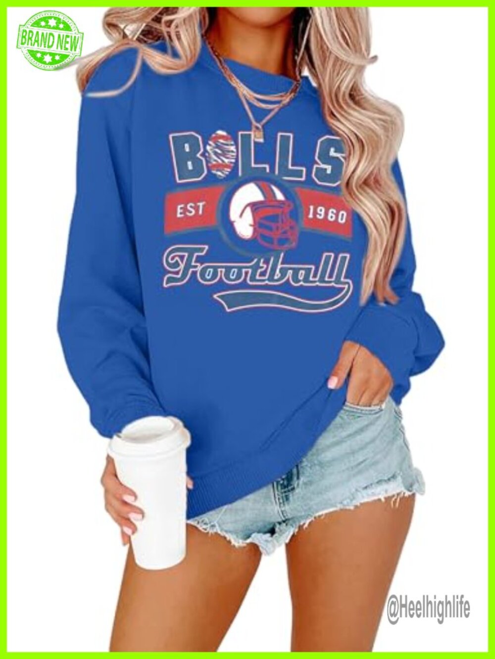 Football Sweatshirt Game Day Letter Print Pullover Crew Neck Long Sleeve